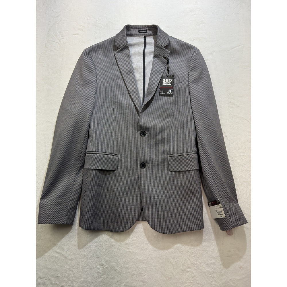 J. Ferrar Blazer Mens Small Gray Stretch 2 Button Slim Fit Sport Coat 34/36